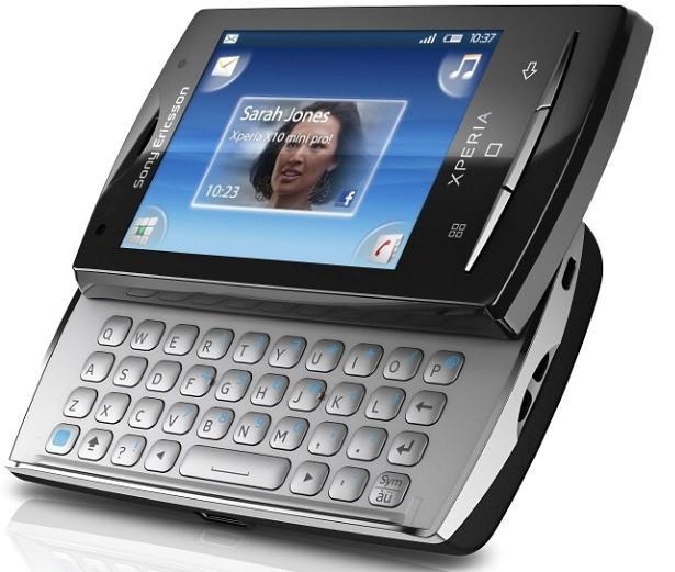 Das Sony Ericsson xperia x10mini pro hat eine quertz Tastatur.