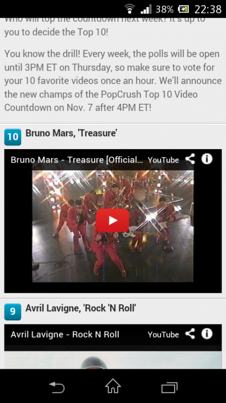 Platz 10 Bruno Mars Treasure ( Letzte Woche nicht bei den Top 10