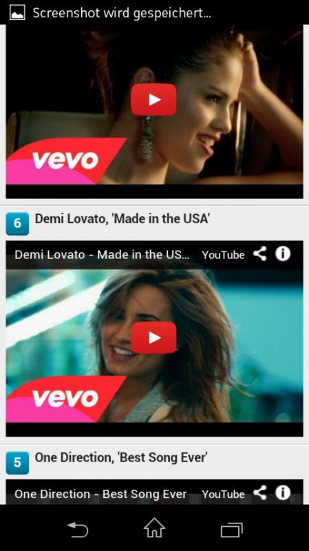Platz 6 Demi Lovato Made in the USA ( Letzte Woche Platz 5 )