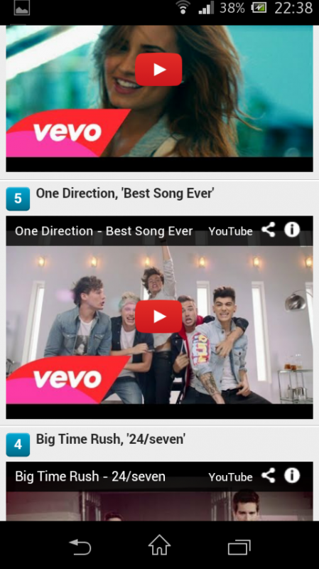 Platz 5 One Direction Best Song Ever ( Letzte Woche Platz 6 )